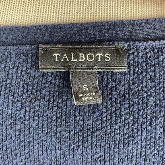 Talbots Navy Blue Long Sleeve Sweater Size S EUC - Picture 6 of 6